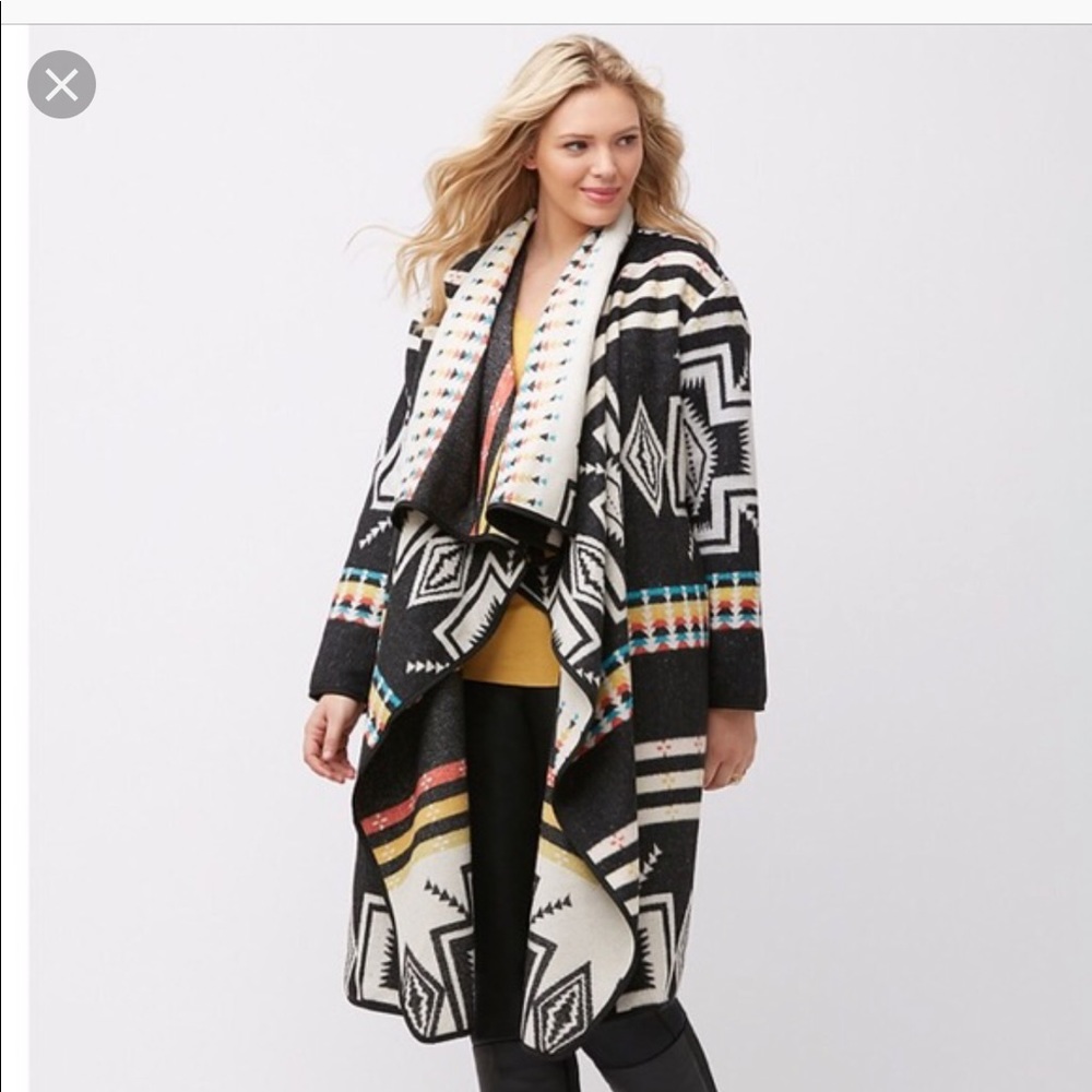 ***ISO LANE BRYANT AZTEC BLANKET COAT SZ 26/28W***